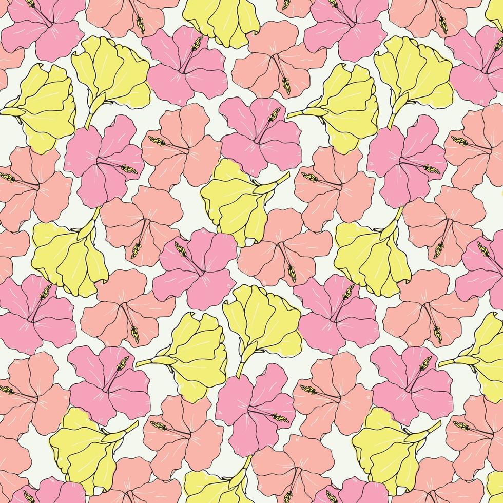 Botanical floral print design vector