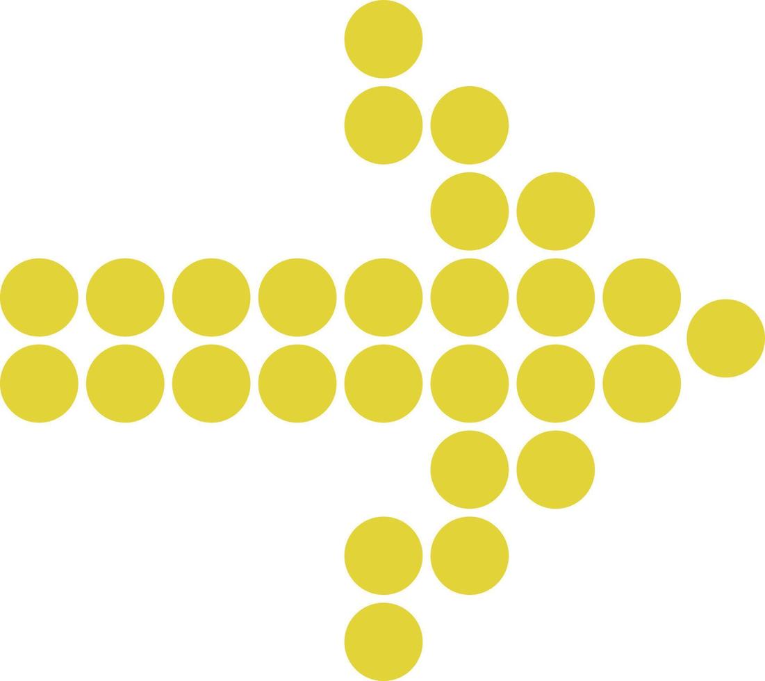 Vector Image Of An Light Green Arrow Created With Dots