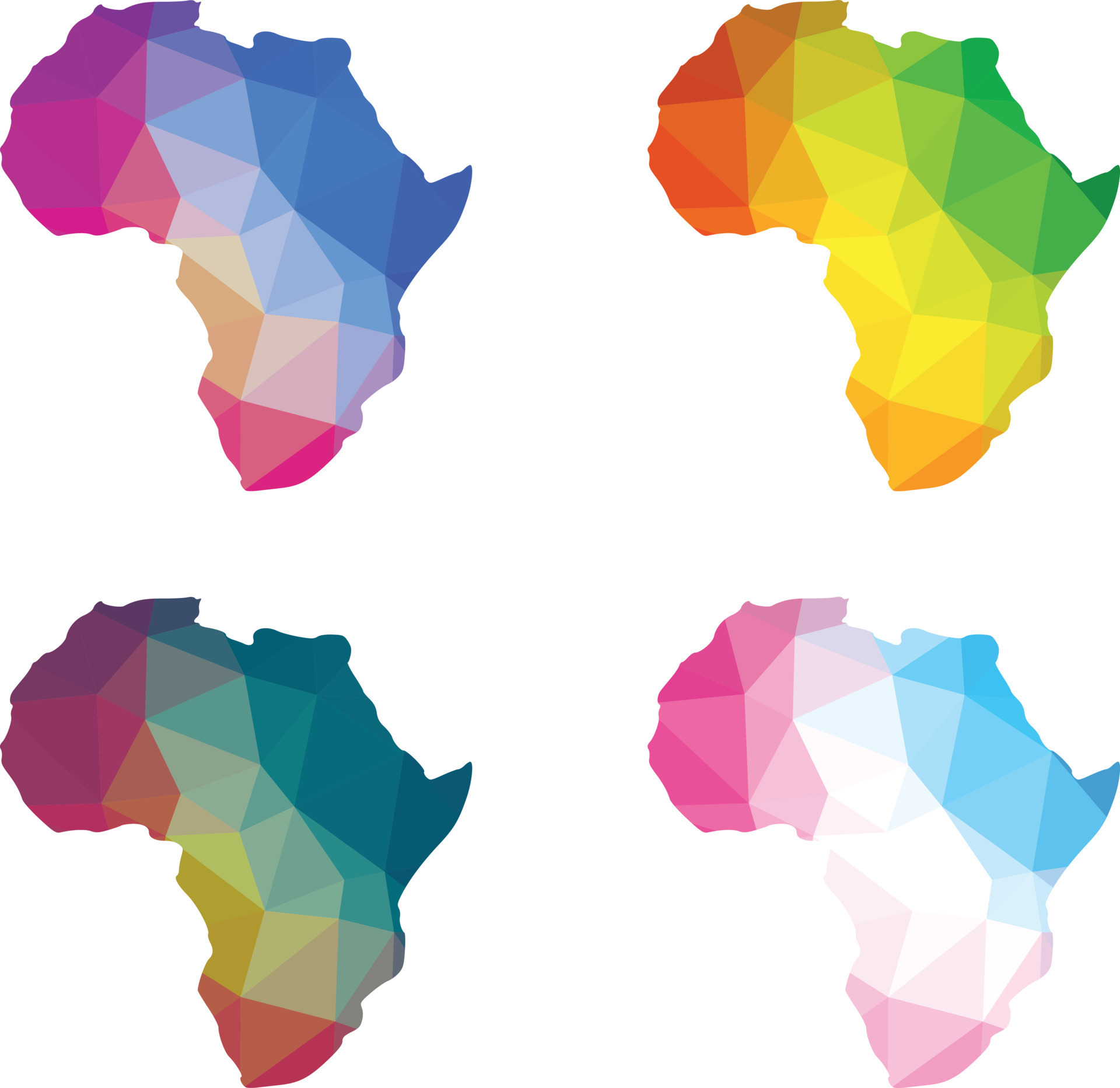 Vector Image Of Outline Map Of Africa In Color 22643596 Vector Art at  Vecteezy