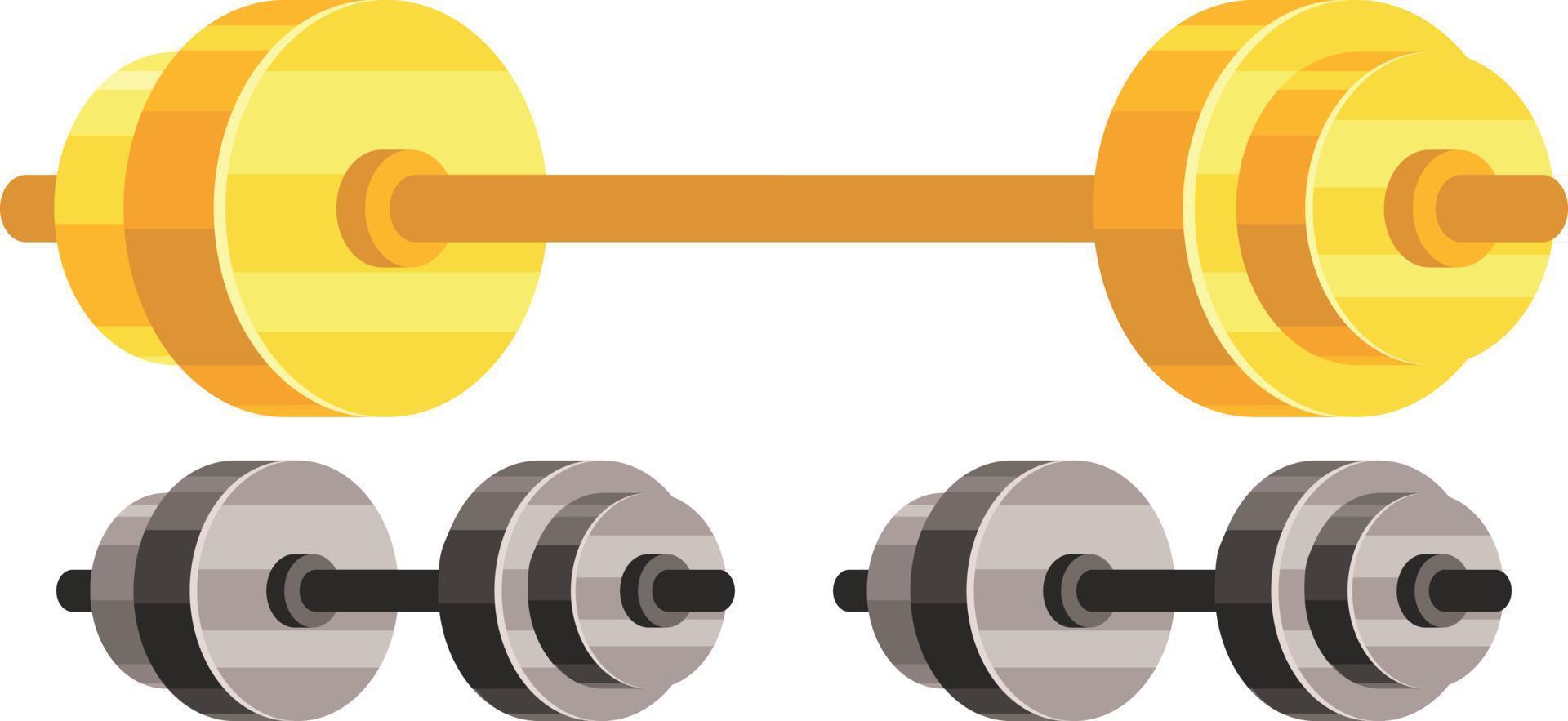 Vector Image Of Barbells And Dumbbells