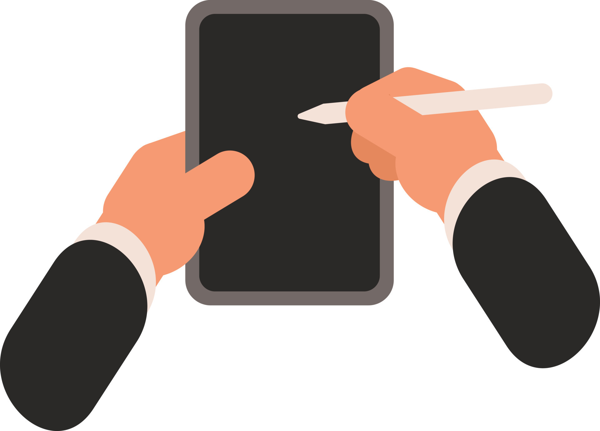 Vector Image Of A Graphic Tablet And Stylus Pen 22643601 Vector Art at