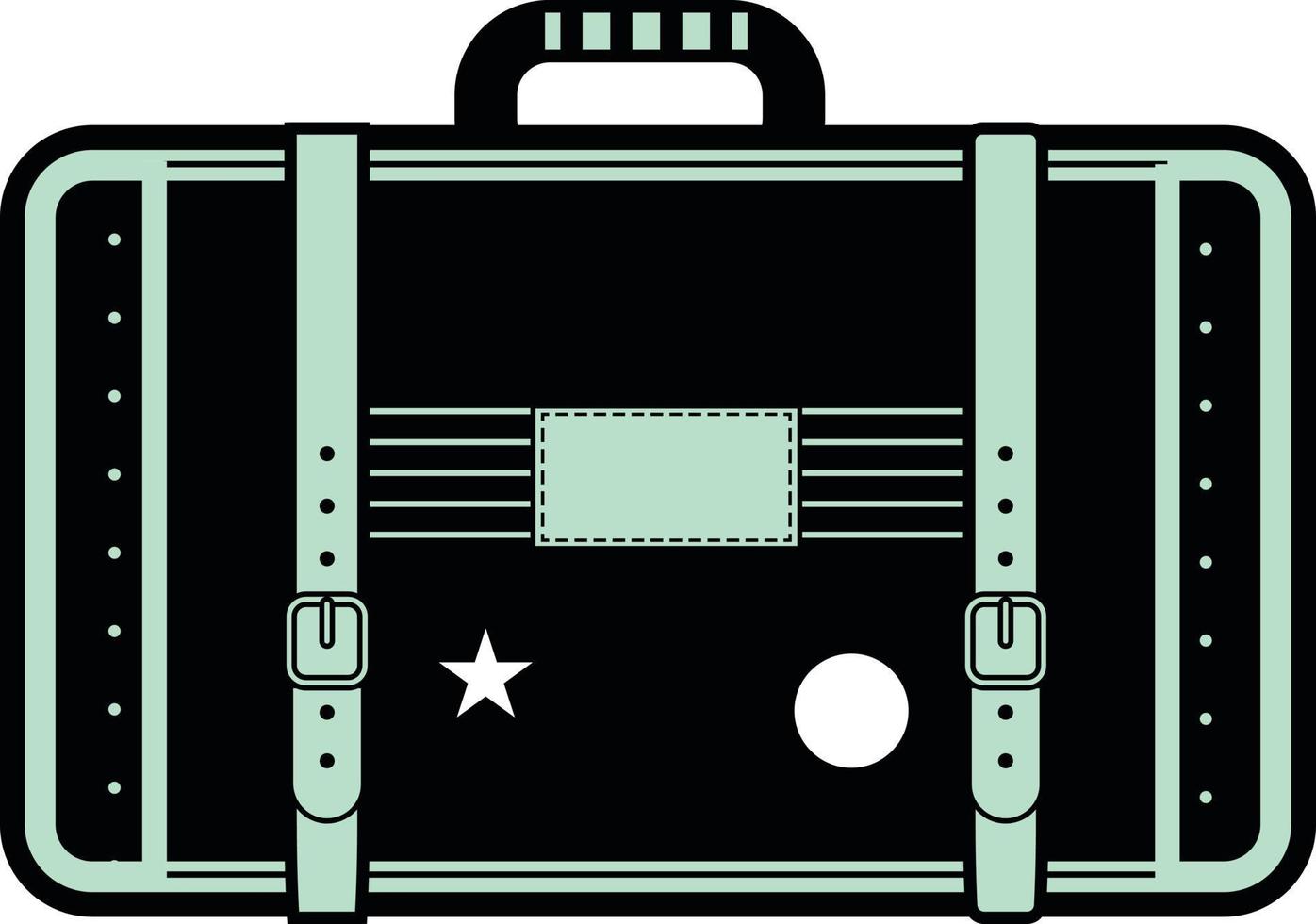 Vector Image Of A Suitcase With Belts