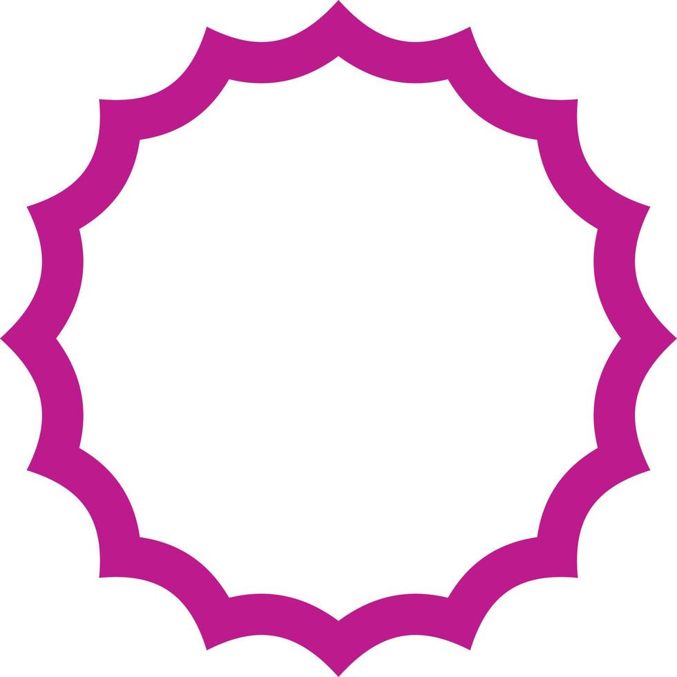 Empty Vector Label With Pink Outline
