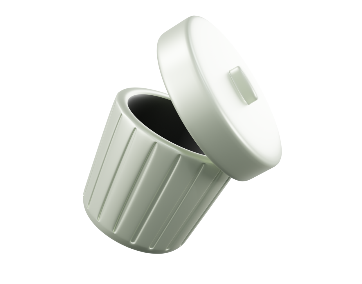 3d rendering Trash bin minimal png