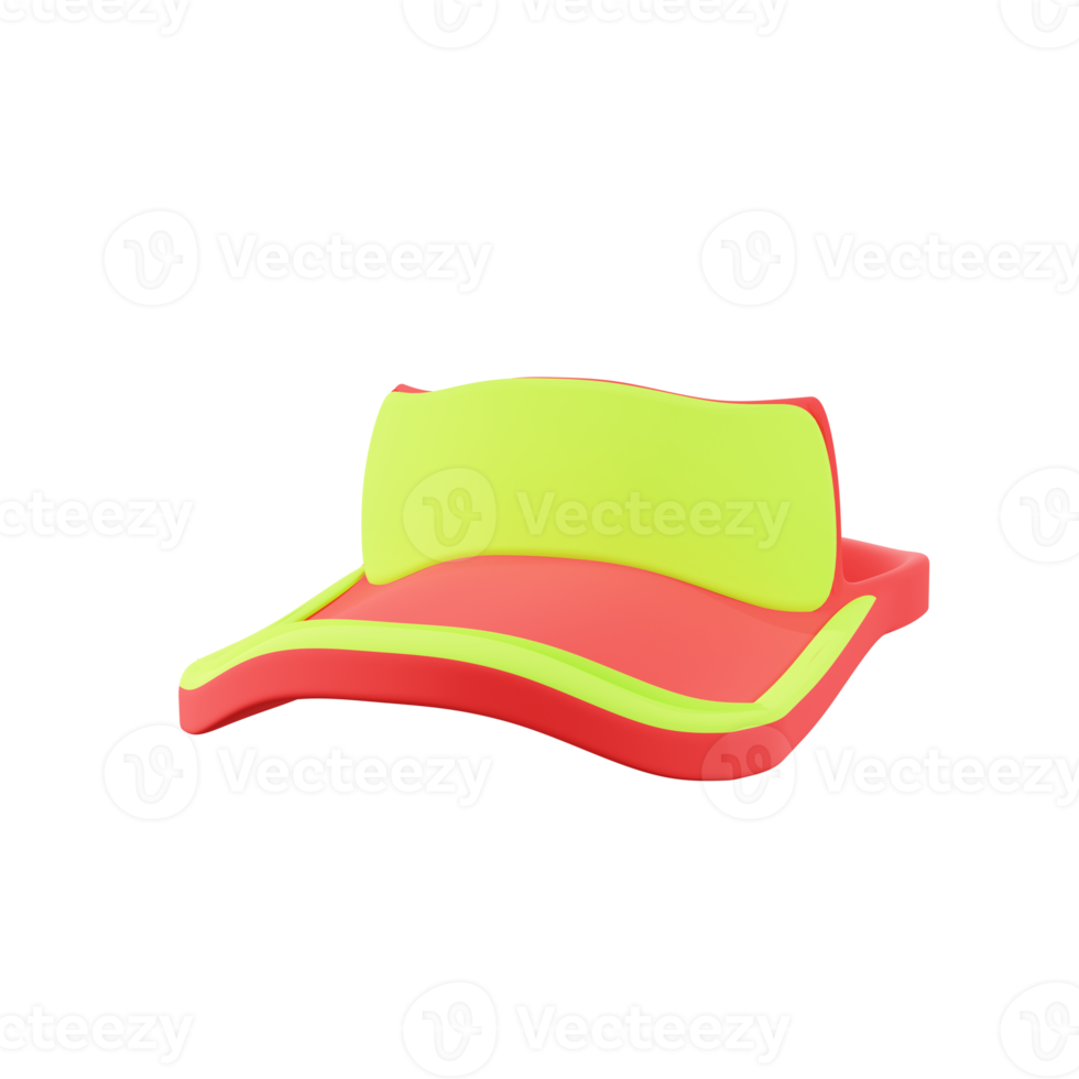 3d minimal rendering visor hat png