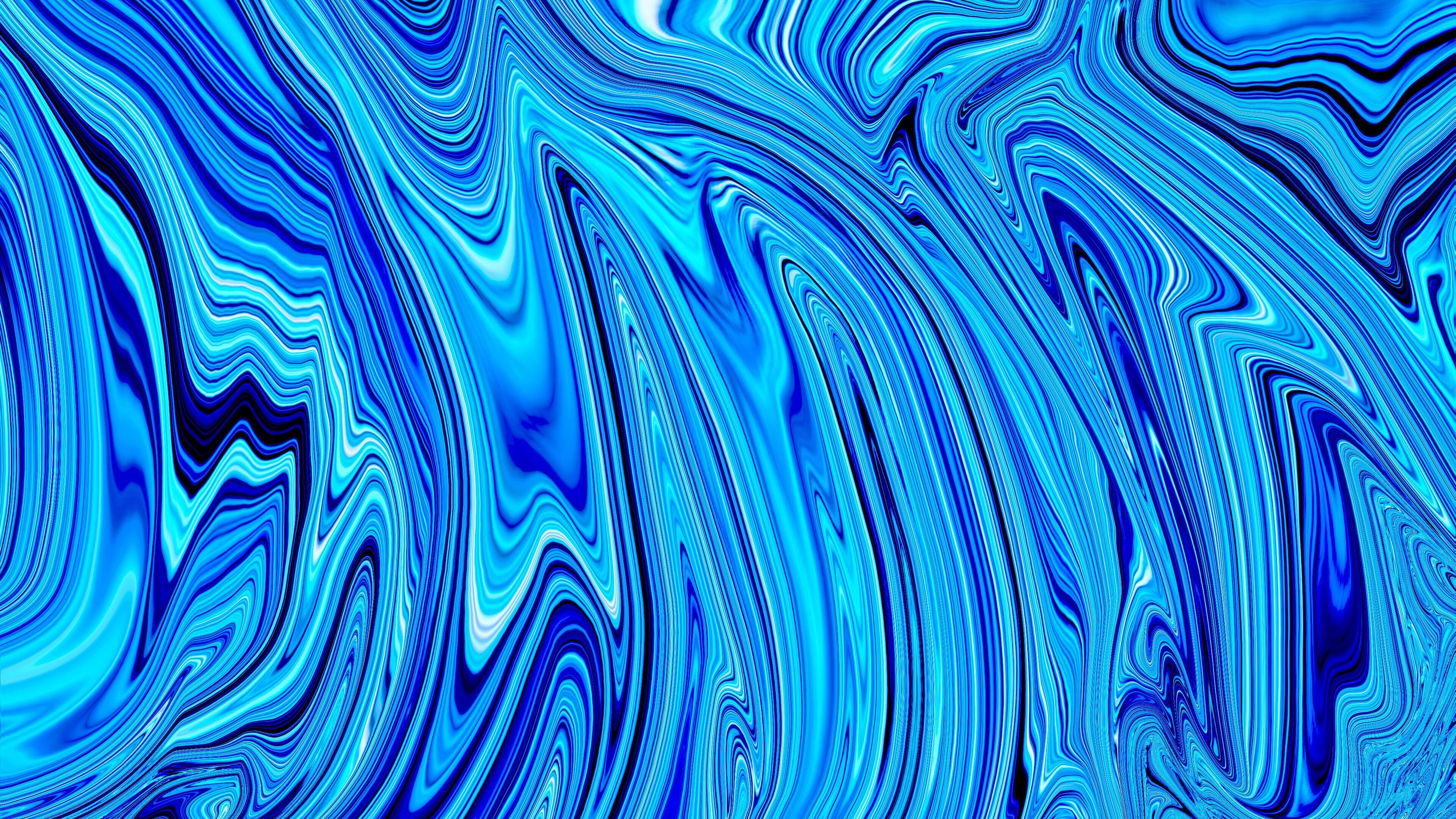 Beautiful Blue cyan black mixed liquid acrylic texture background