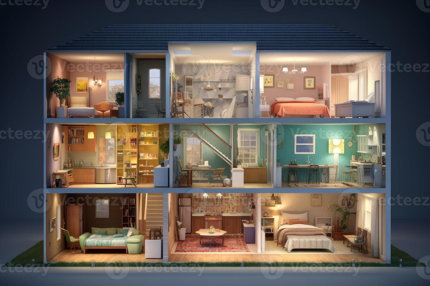 House interior section room. Generate Ai photo