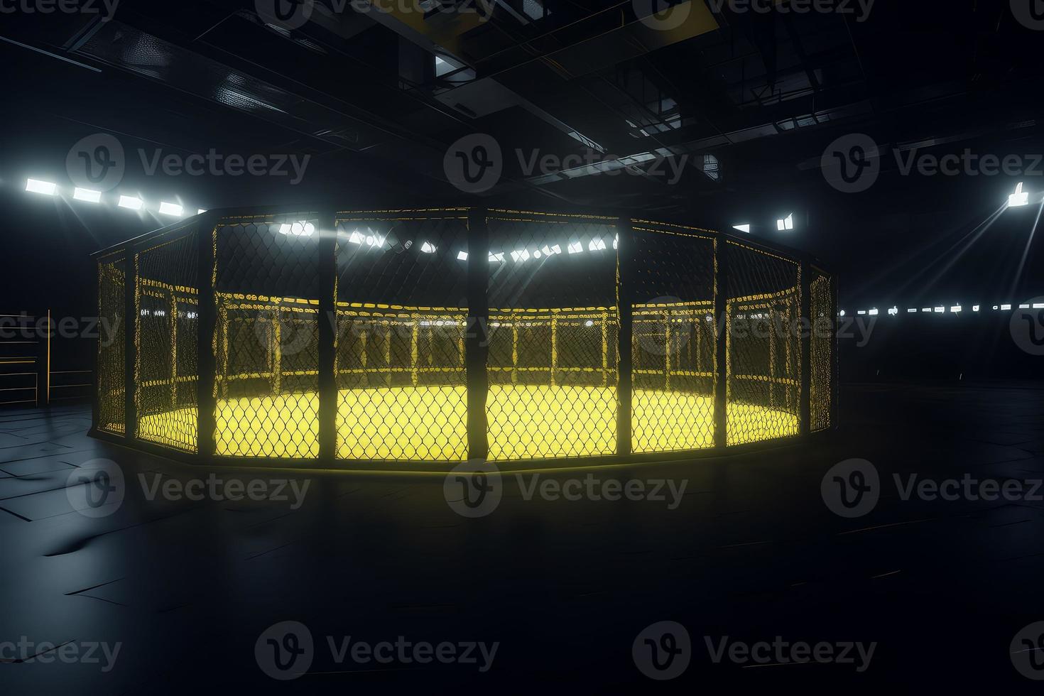 Ufc cage arena. Generate Ai photo