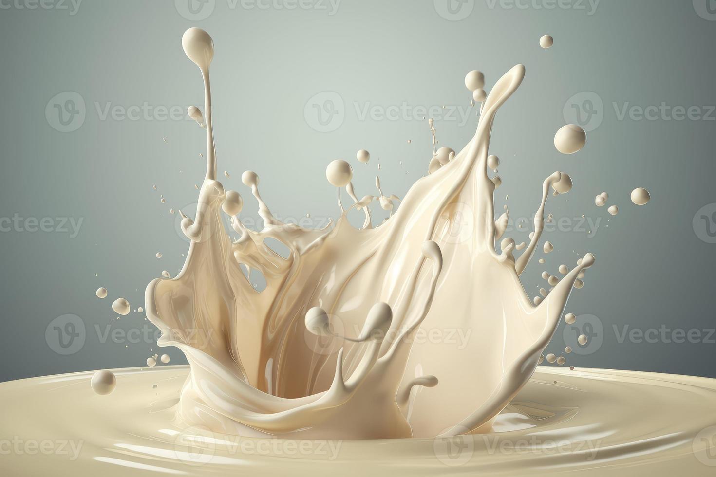 Splash of milk. Generate Ai photo