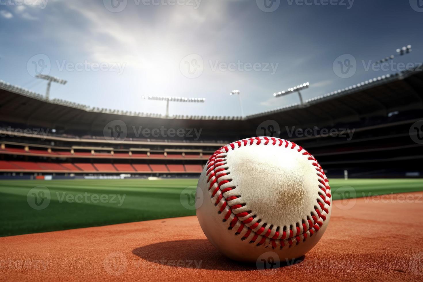 béisbol pelota arena. generar ai foto