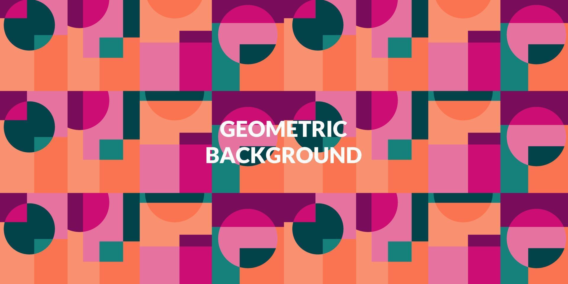 Flat geometric background vector