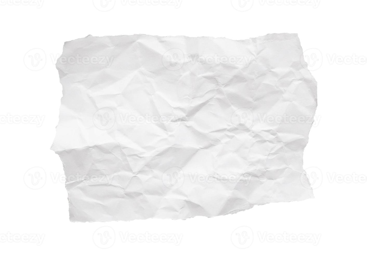 piece of white paper tear isolated on white background photo