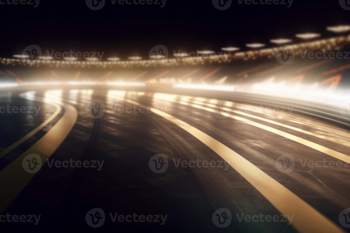 City speed race track. Generate Ai photo