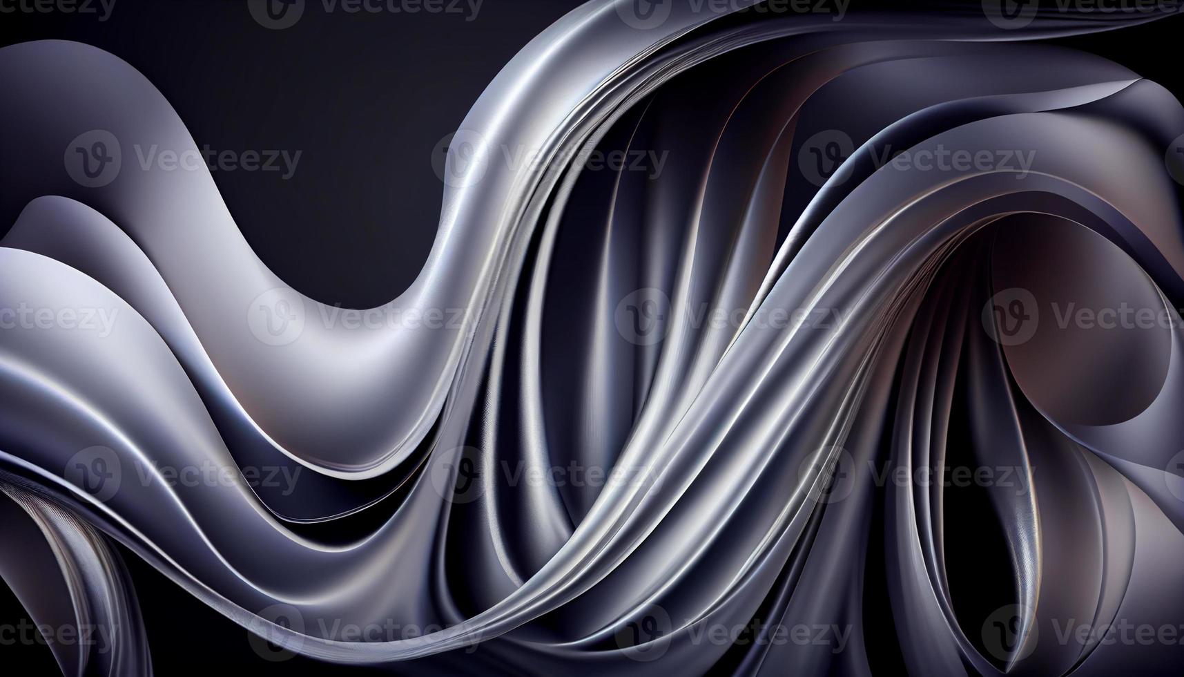 Elegant Silk Wave Background. Generate Ai. photo