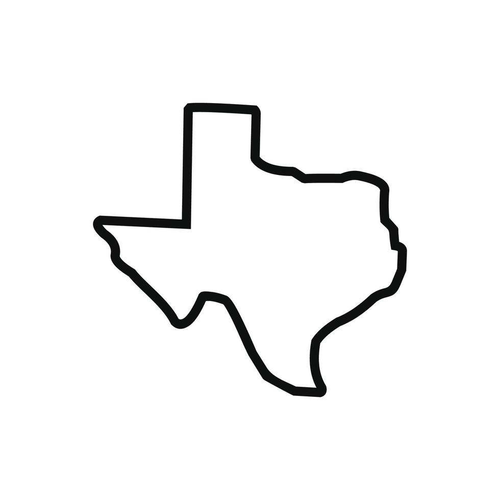 Texas map vector symbol illustration