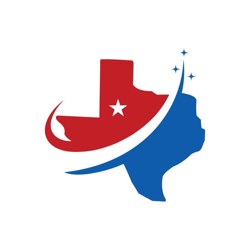 Texas map vector symbol illustration