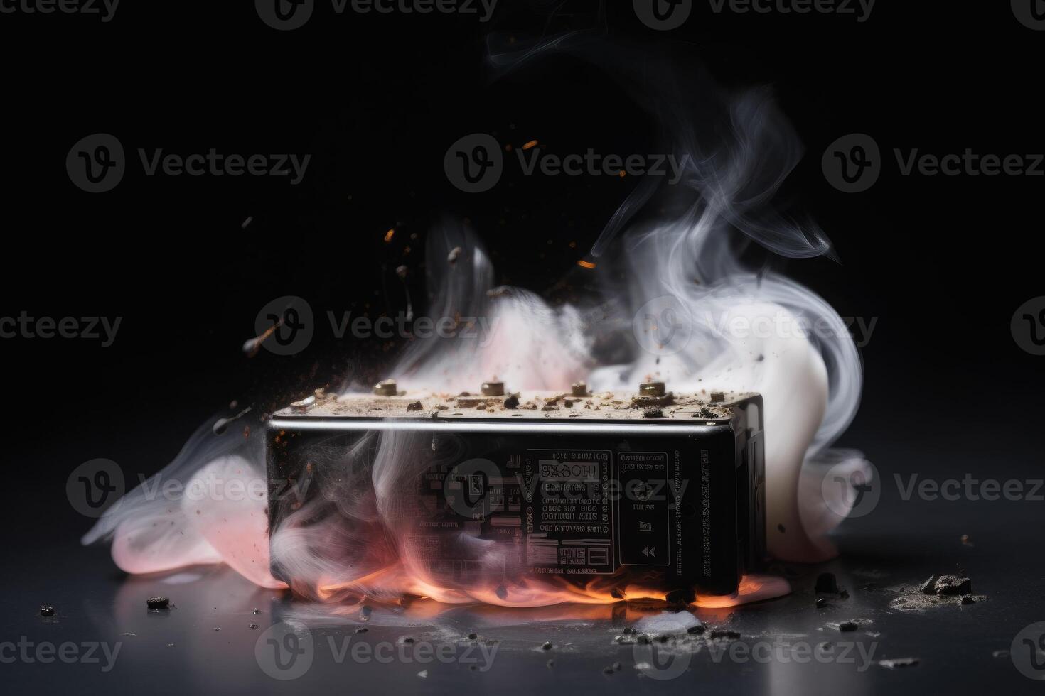 Lithium battery fire. Generate Ai 22646056 Stock Photo at Vecteezy