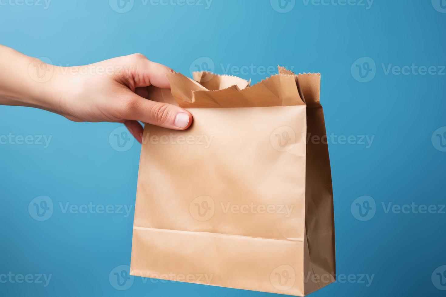 Gift paper bag. Generate Ai photo