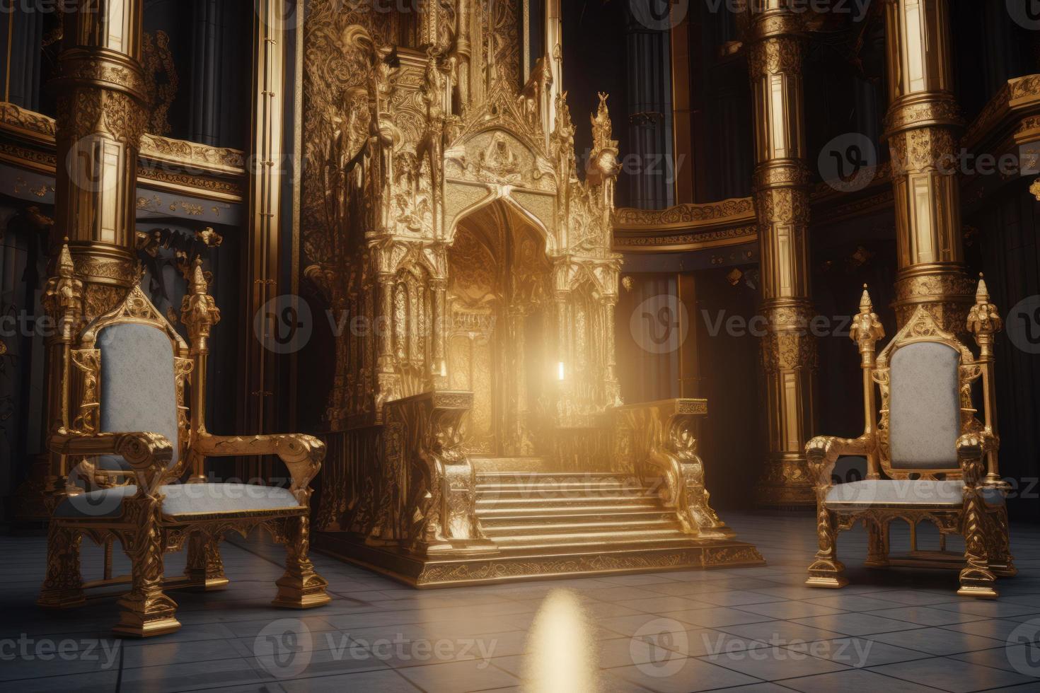 Luxury king throne. Generate Ai photo