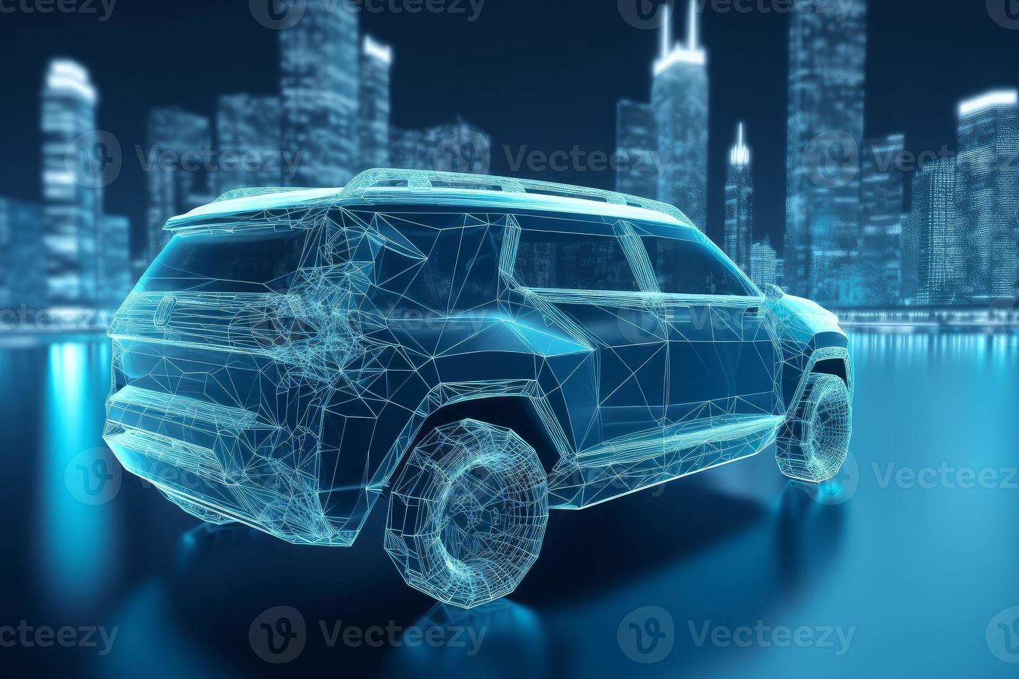Augmented reality suv car. Generate Ai photo
