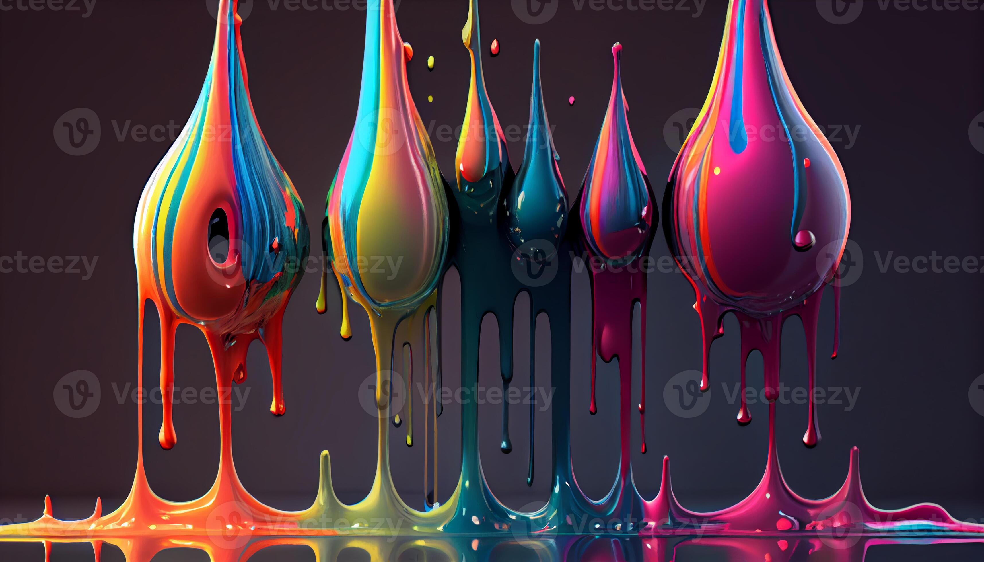 Dripping Chromatic Paint . Generate Ai. 22646268 Stock Photo at Vecteezy
