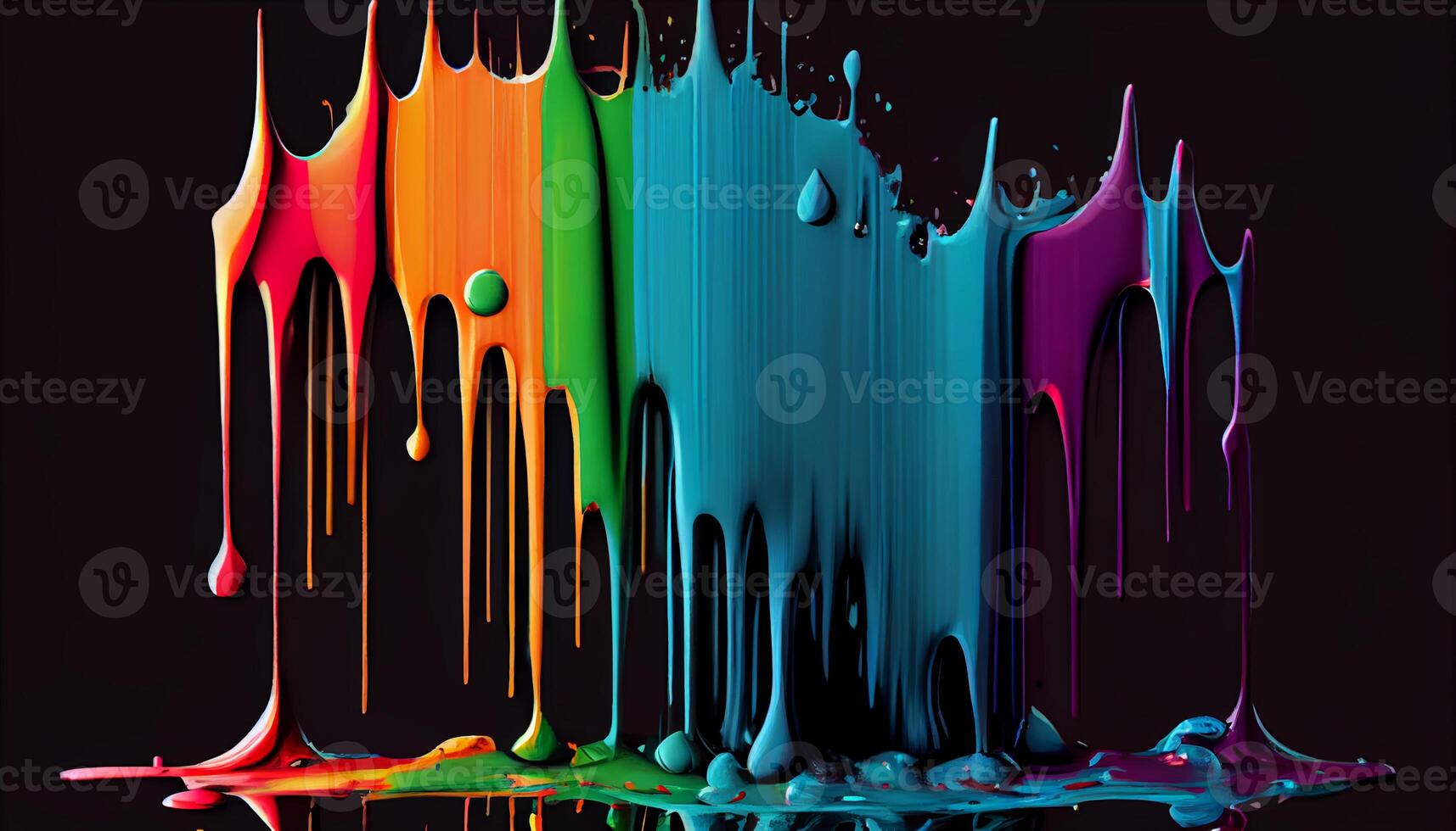 Dripping Chromatic Paint . Generate Ai. photo