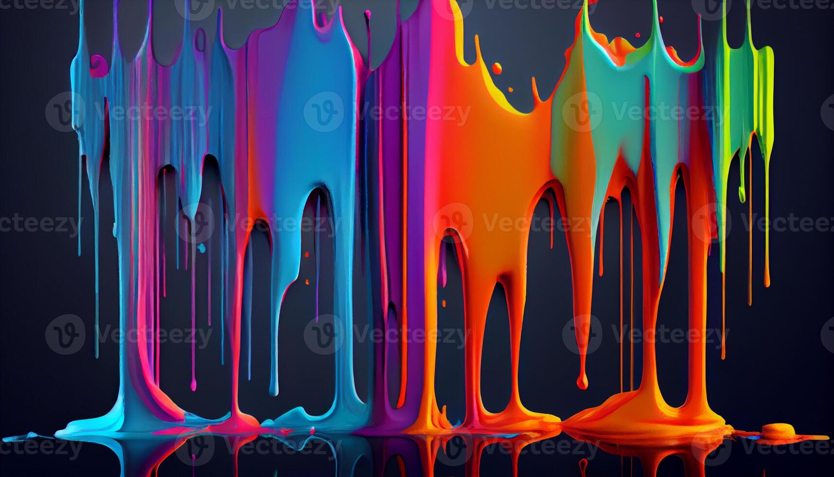 Dripping Chromatic Paint . Generate Ai. photo