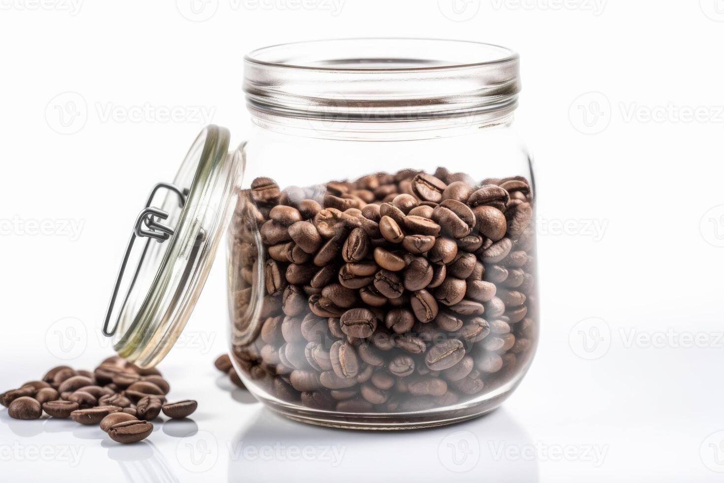 Open jar of coffee beans. Generate Ai 22646343 Stock Photo at Vecteezy