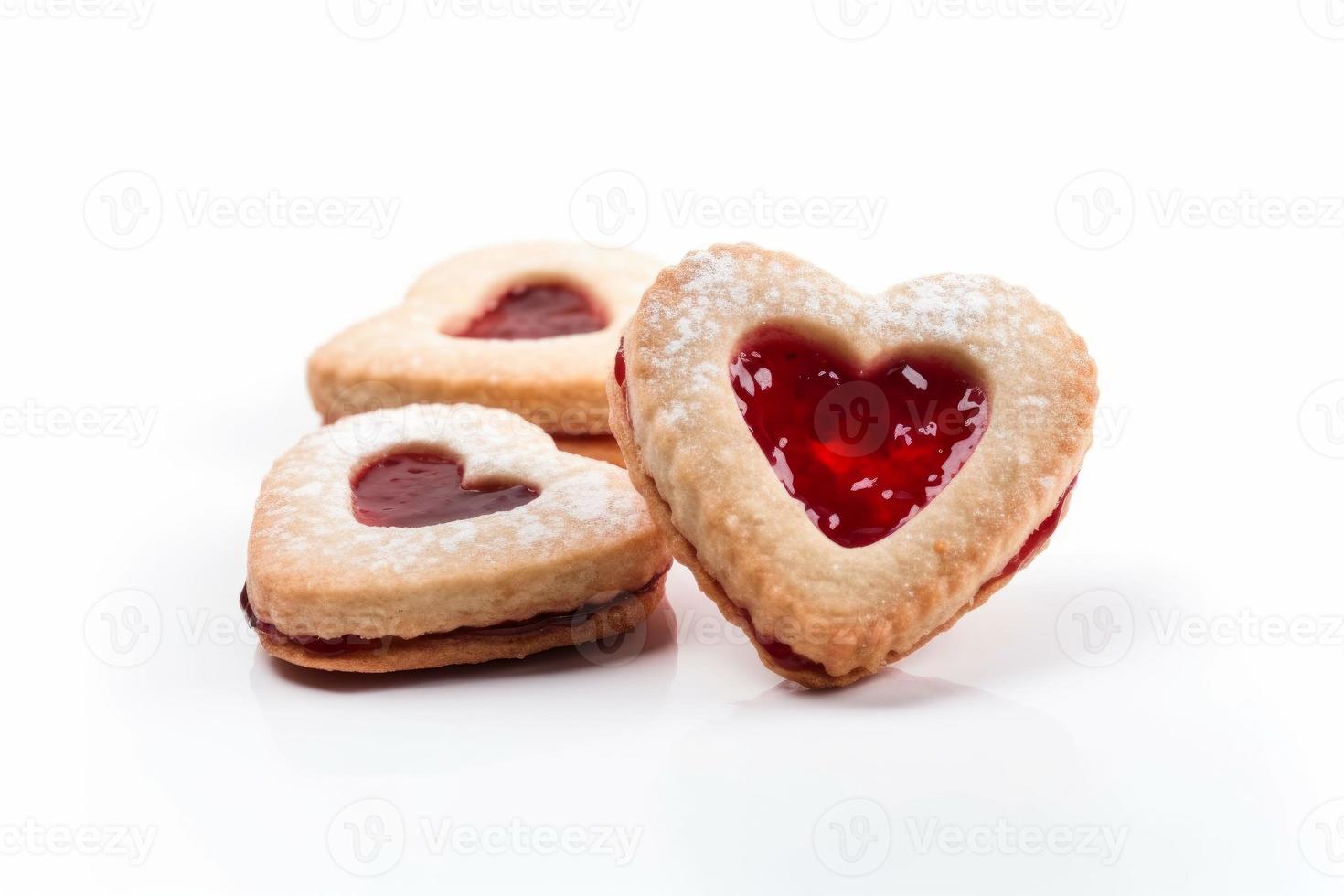 Heart jam cookies. Generate Ai photo