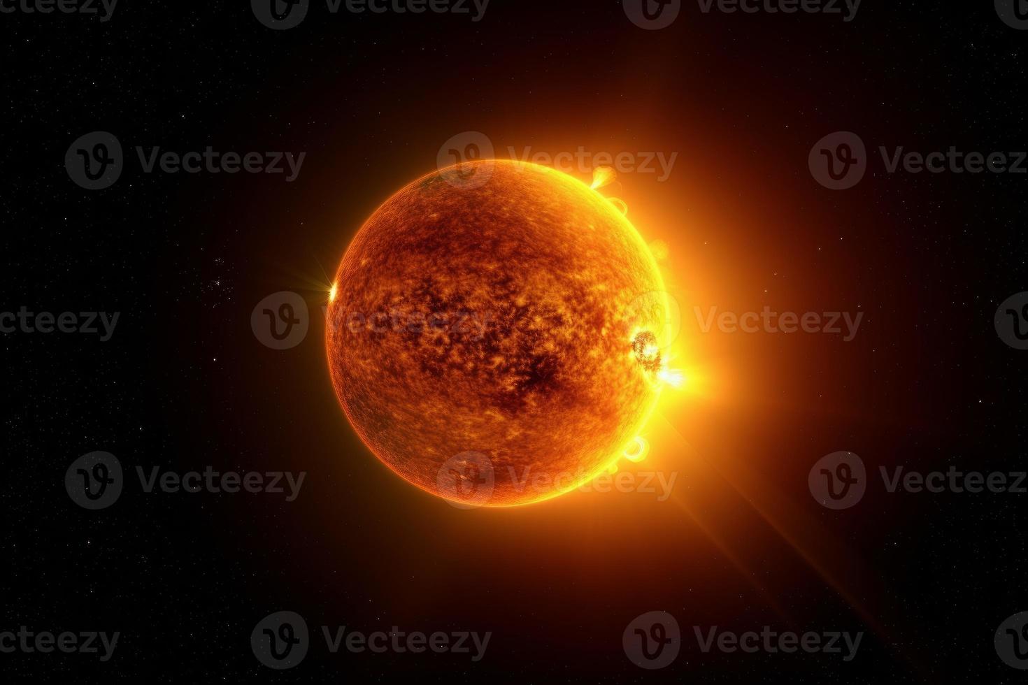 Sun in space. Generate Ai photo