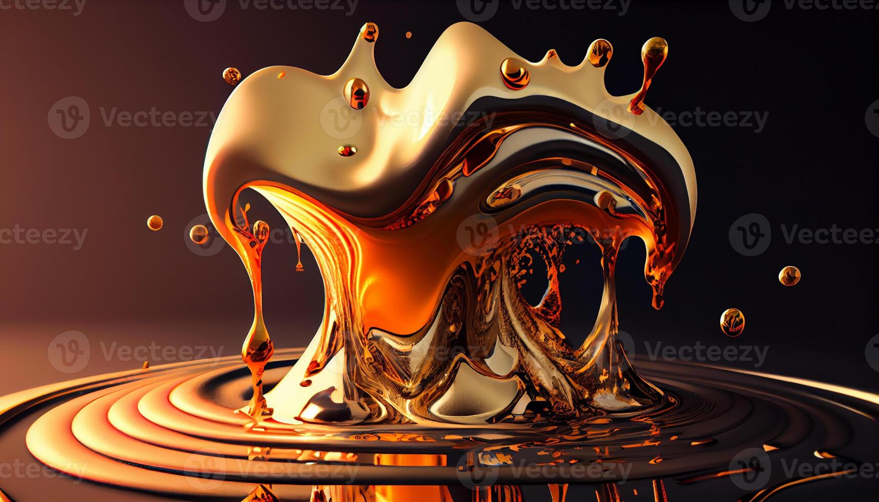 Liquid Molten Gold. Generate Ai. photo