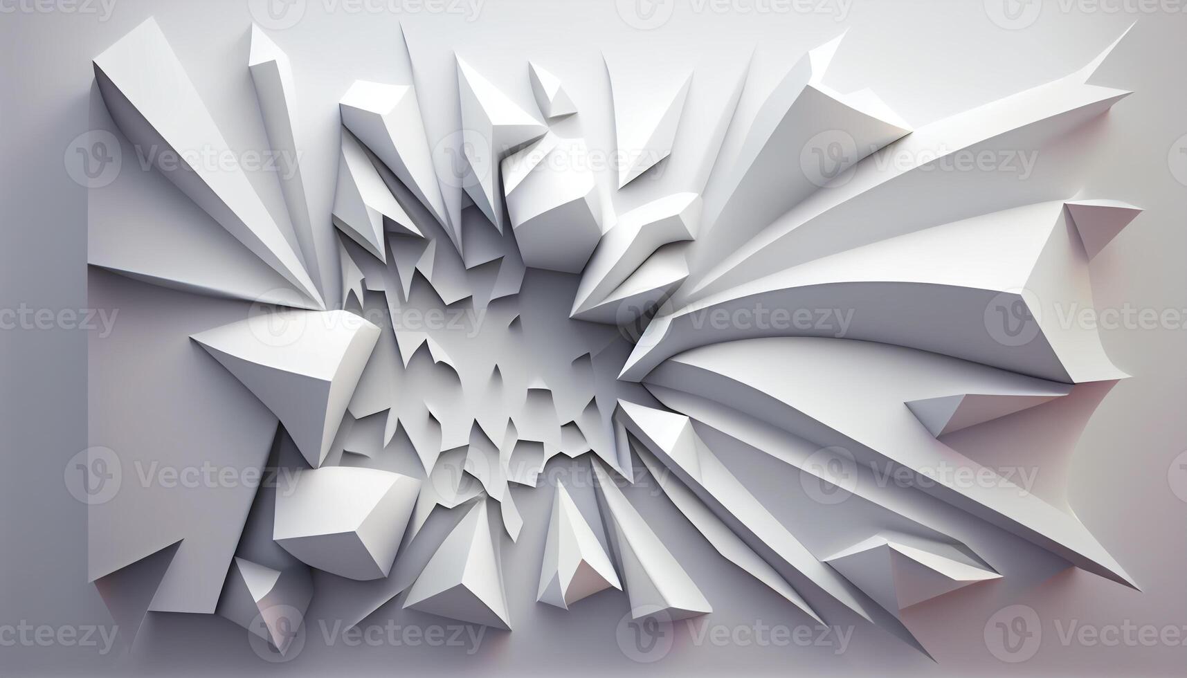 Abstract 3D White Background. Generate Ai. photo