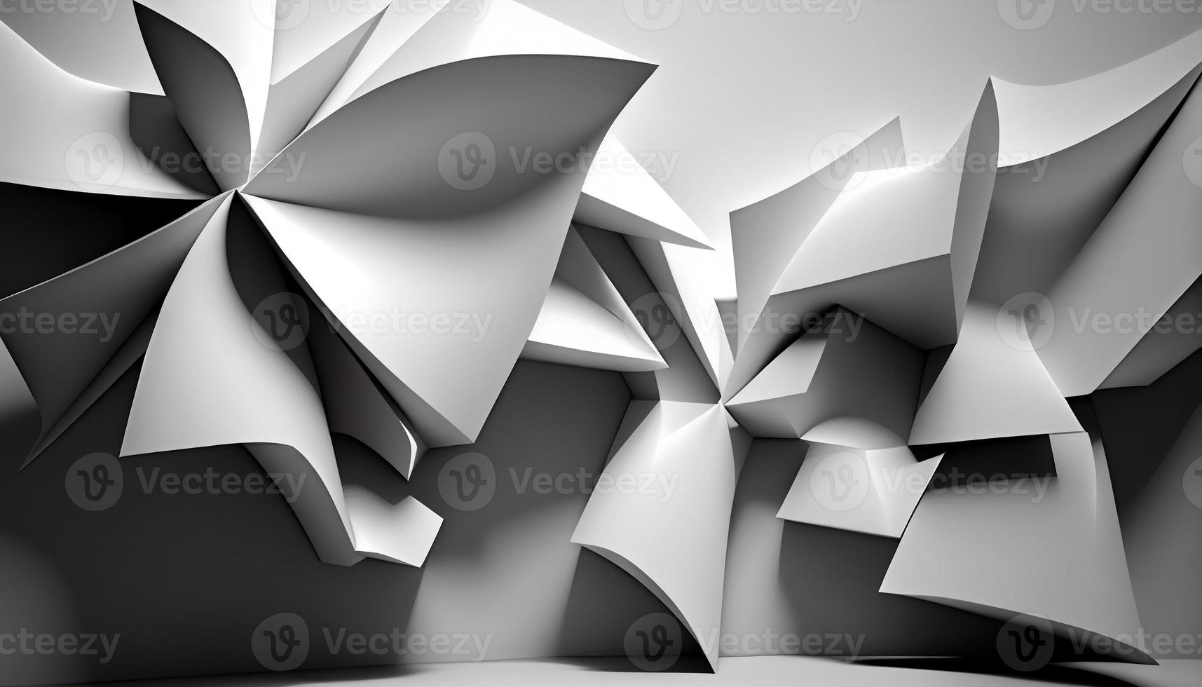 Abstract 3D White Background. Generate Ai. photo
