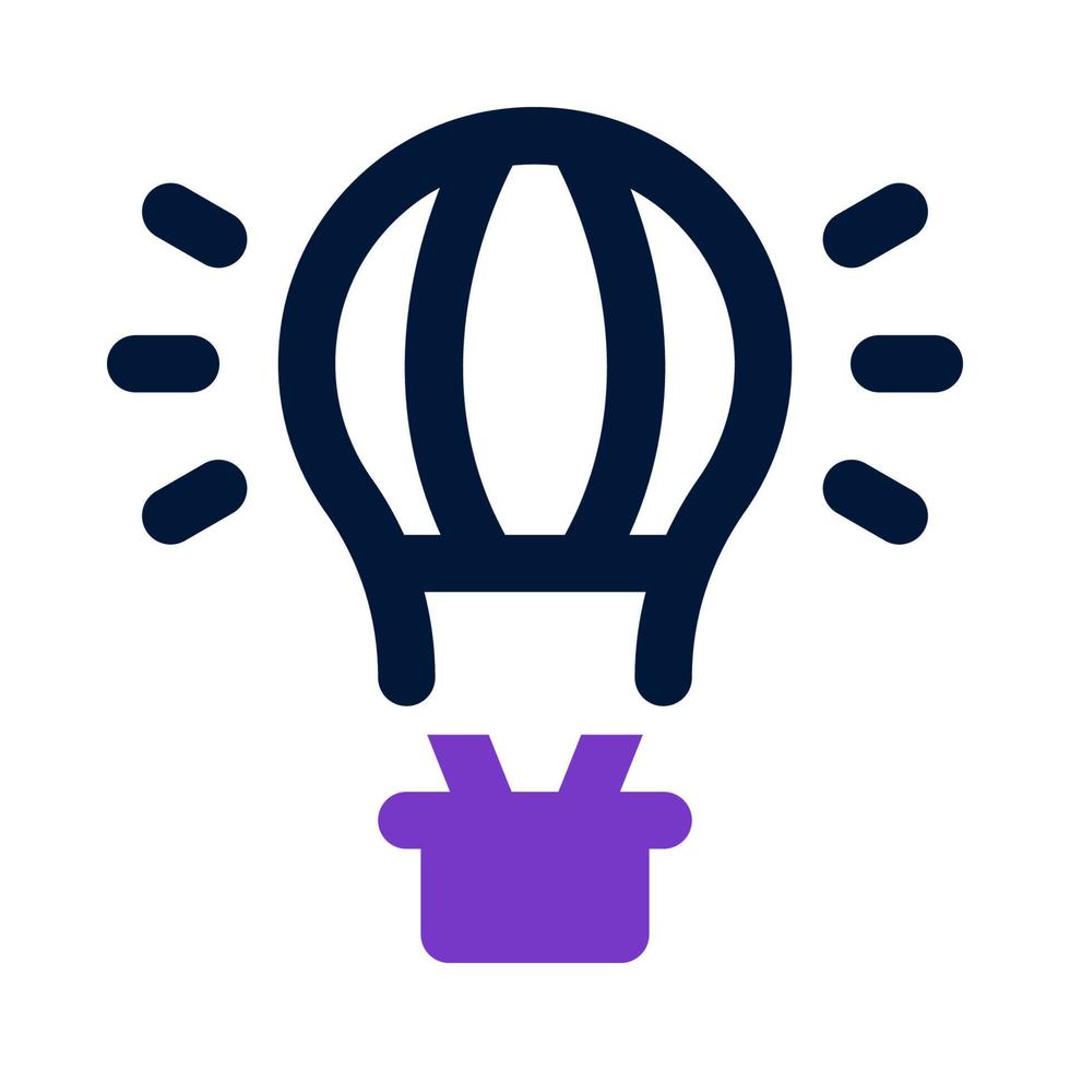 hot air balloon icon for your website, mobile, presentation, and logo design. vector