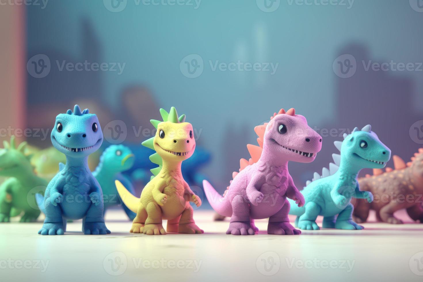 Cute dinosaurs kids. Generate Ai photo