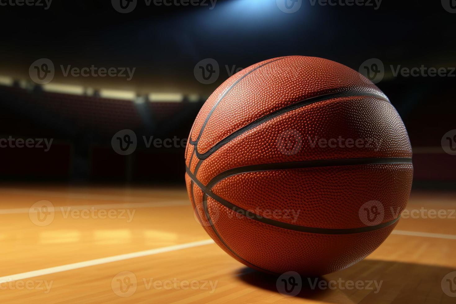 Basketball ball closeup. Generate Ai photo