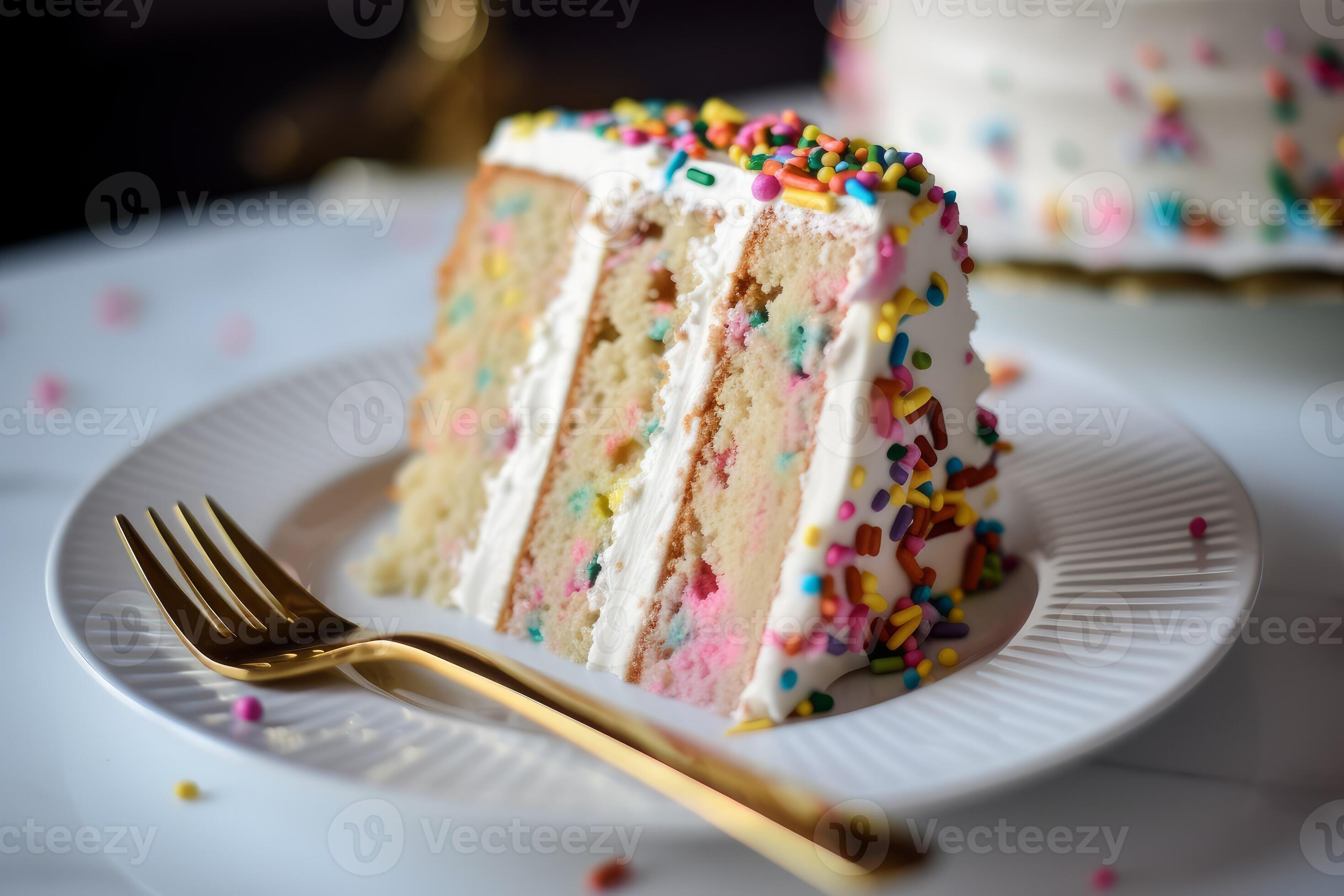 Birthday cake piece. Generate Ai 22647025 Stock Photo at Vecteezy