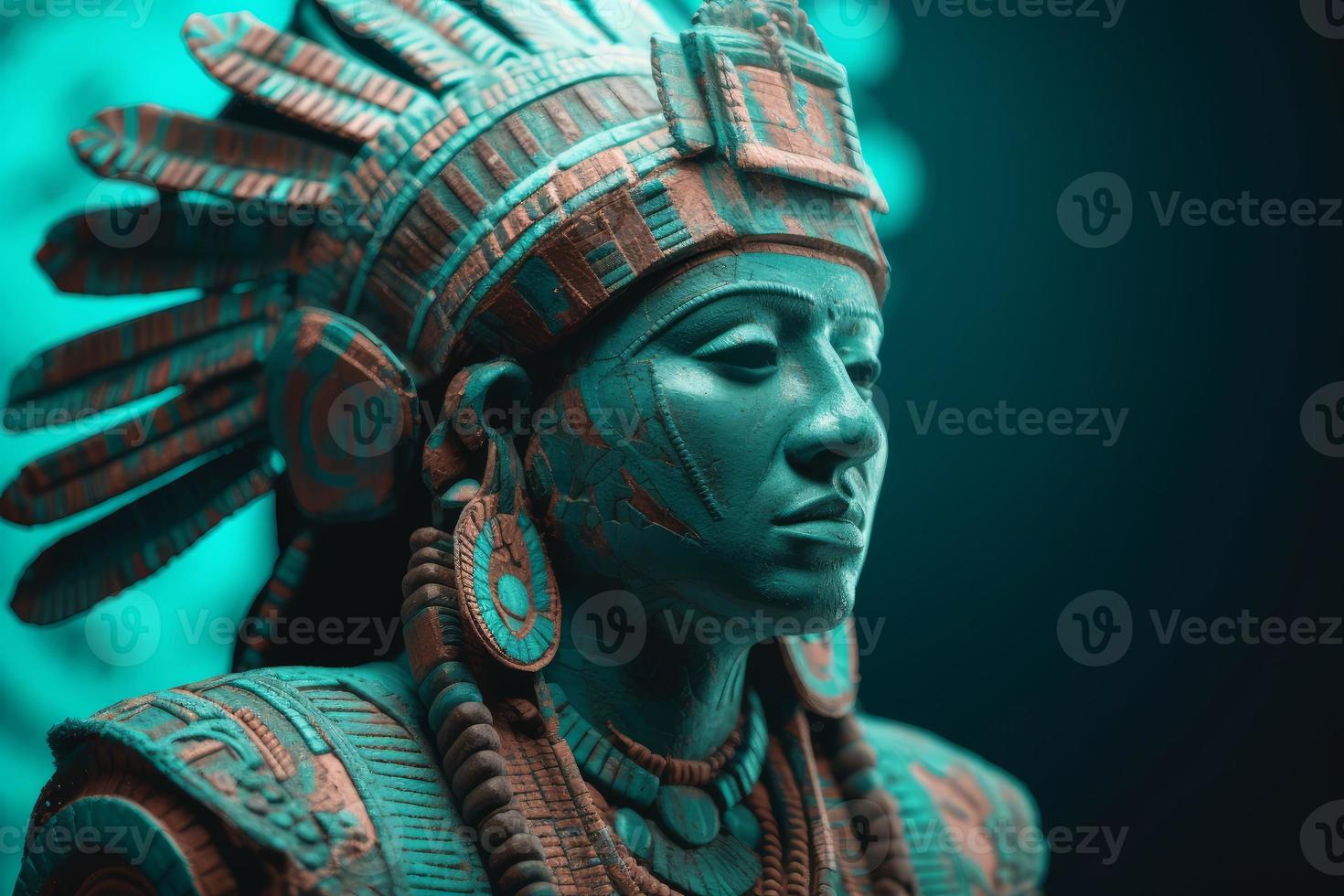 Native american statue. Generate Ai photo