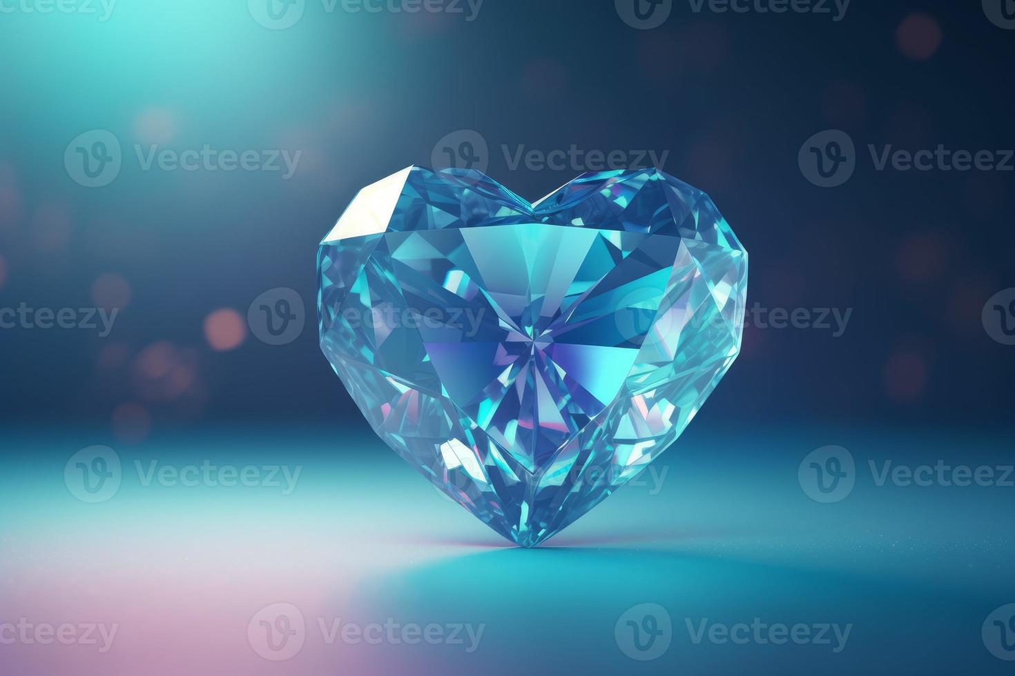 Shaped diamond heart. Generate Ai photo