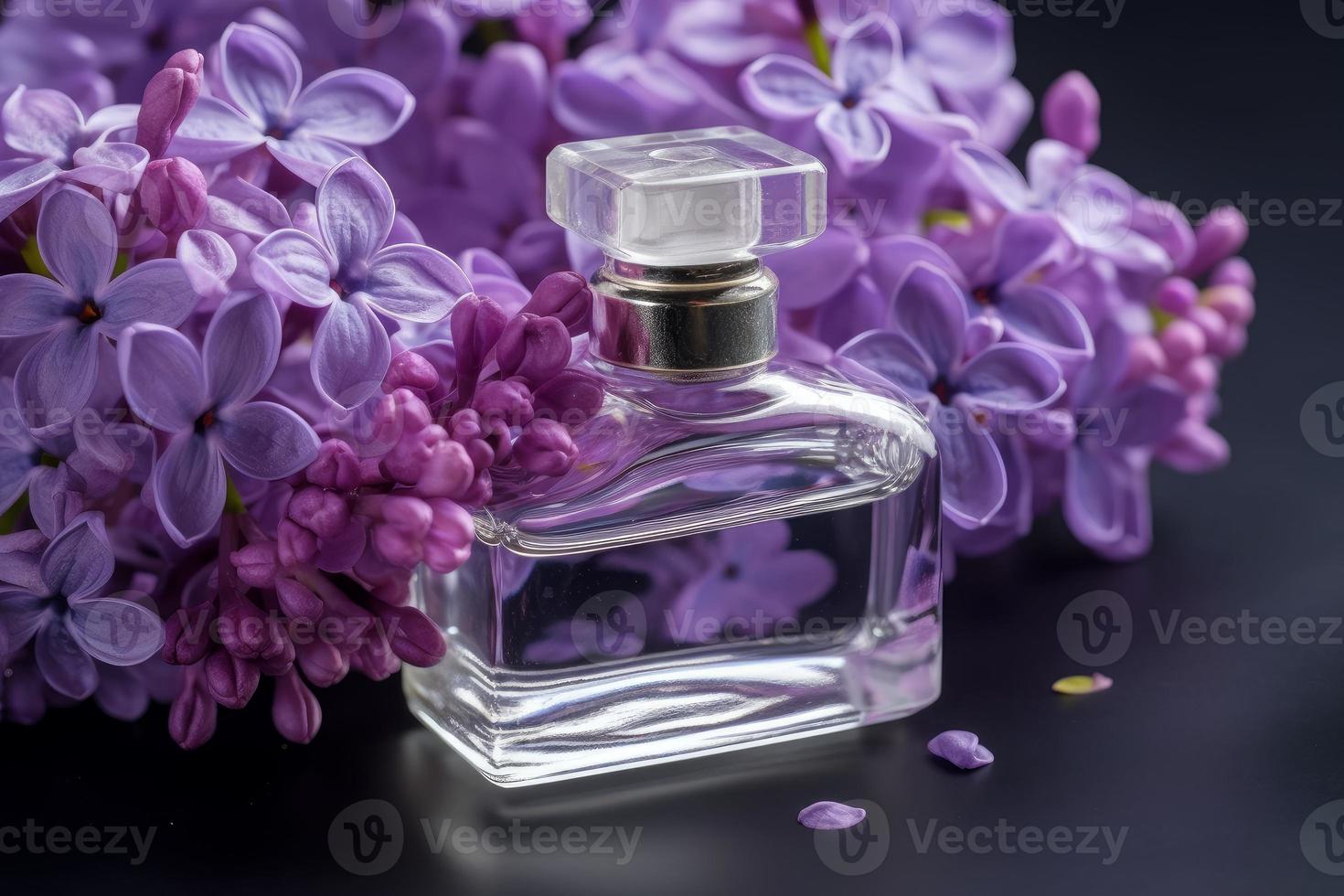 Lilac dramatic perfume. Generate Ai photo