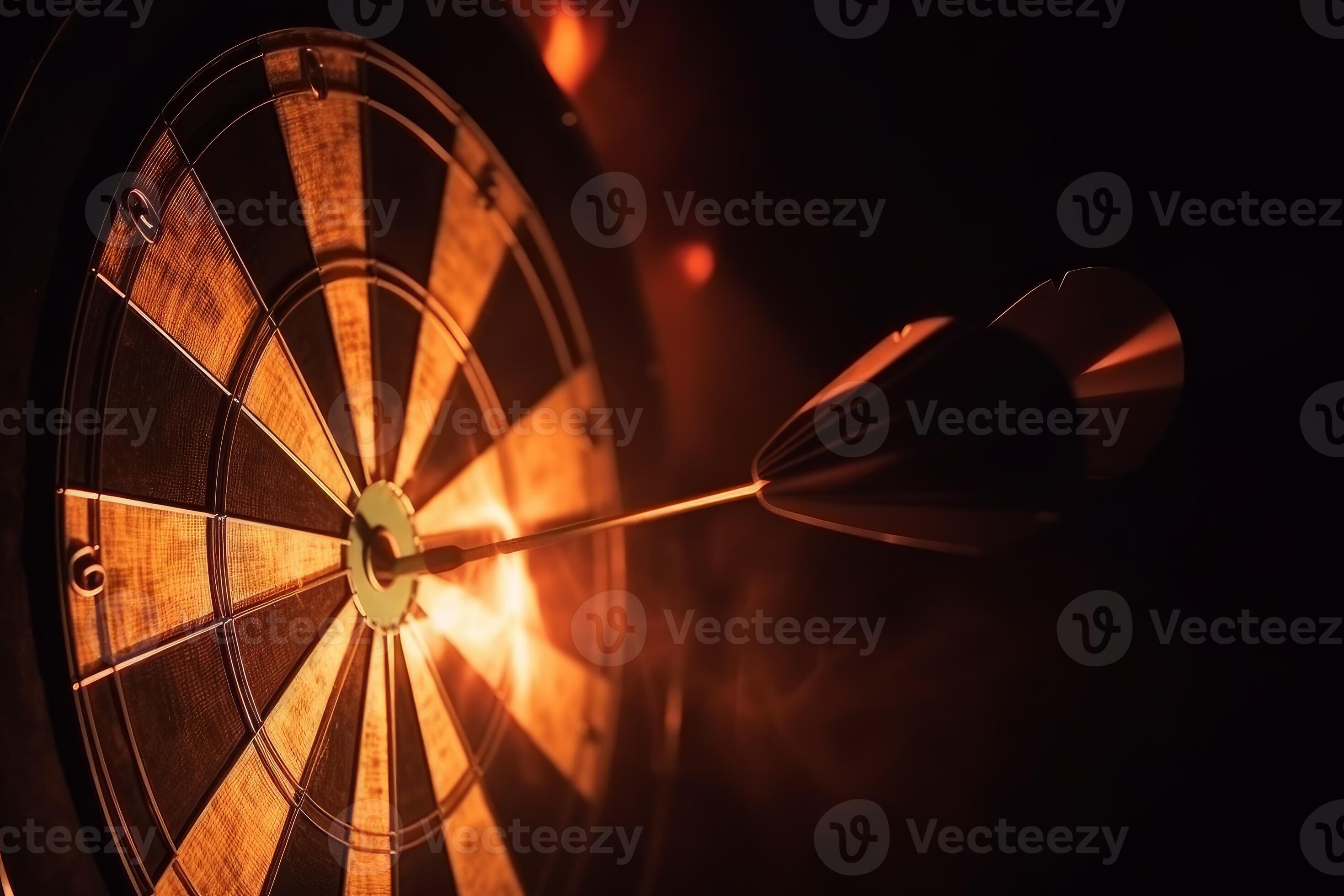 Dart board red target. Generate Ai 22647203 Stock Photo at Vecteezy