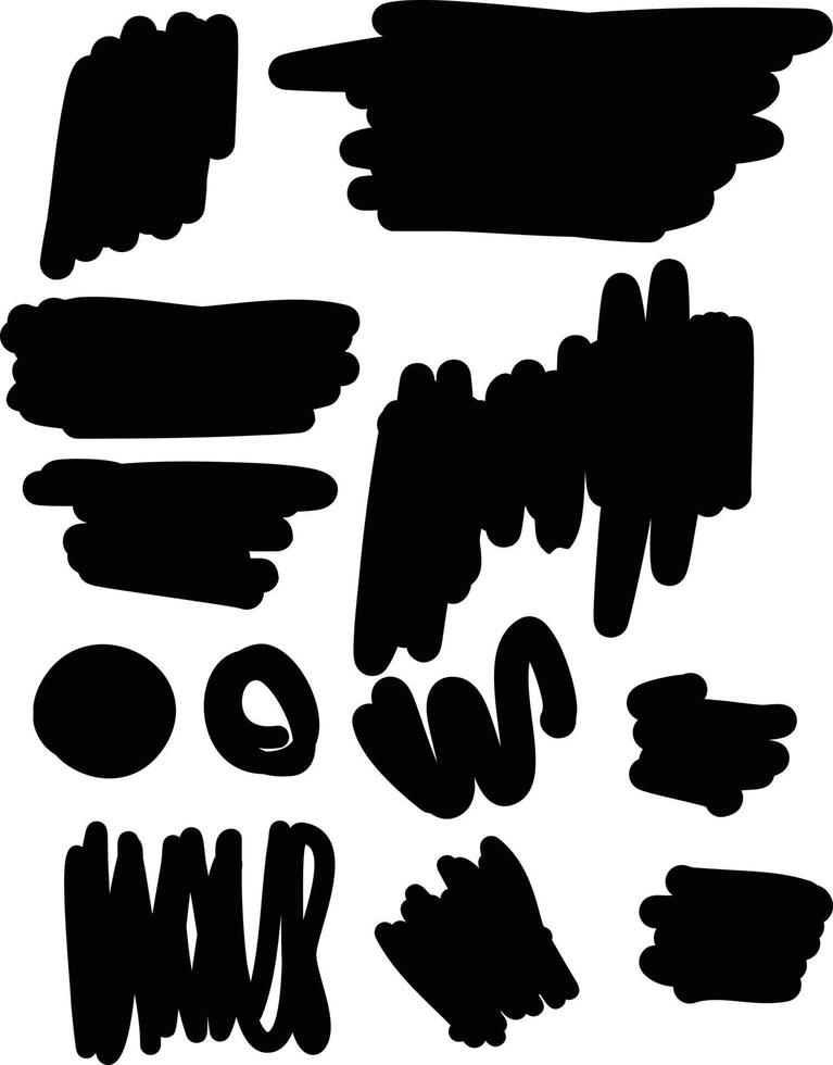 Vector Image Of Various Scribble Shapes