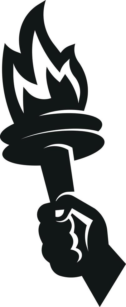 Silhouette Of A Hand Holding A Torch 22647771 Vector Art at Vecteezy