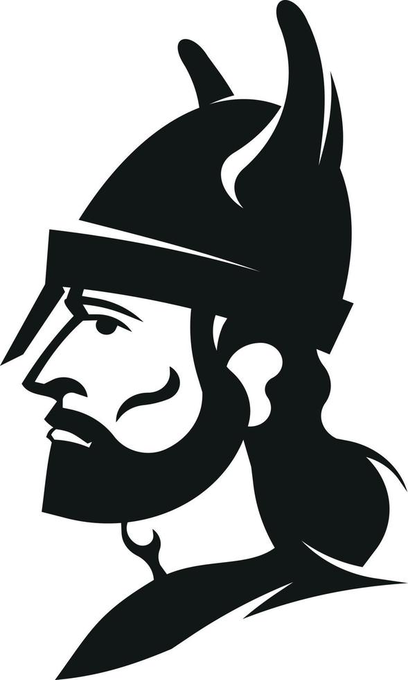 Silhouette Of A Viking Soldier vector