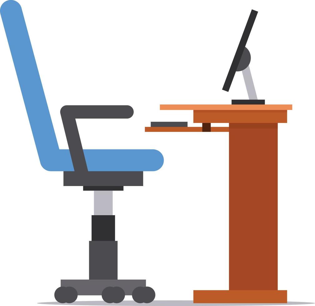 Vector Image Of A Typical Workplace