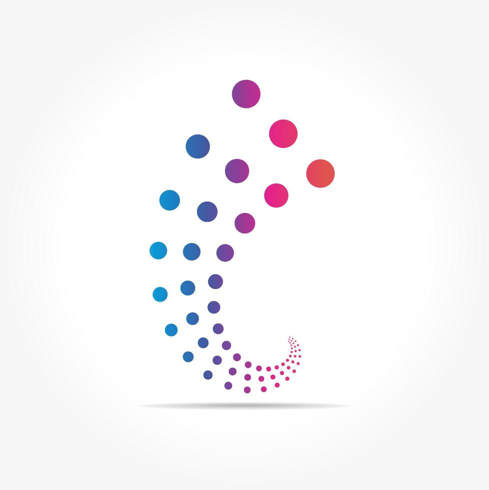 Logotype Concept With Colored Dots vector