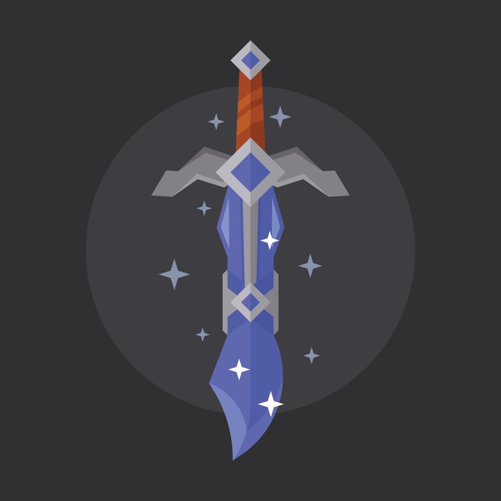 Vector Image Of A Magic Sword From A Video Game