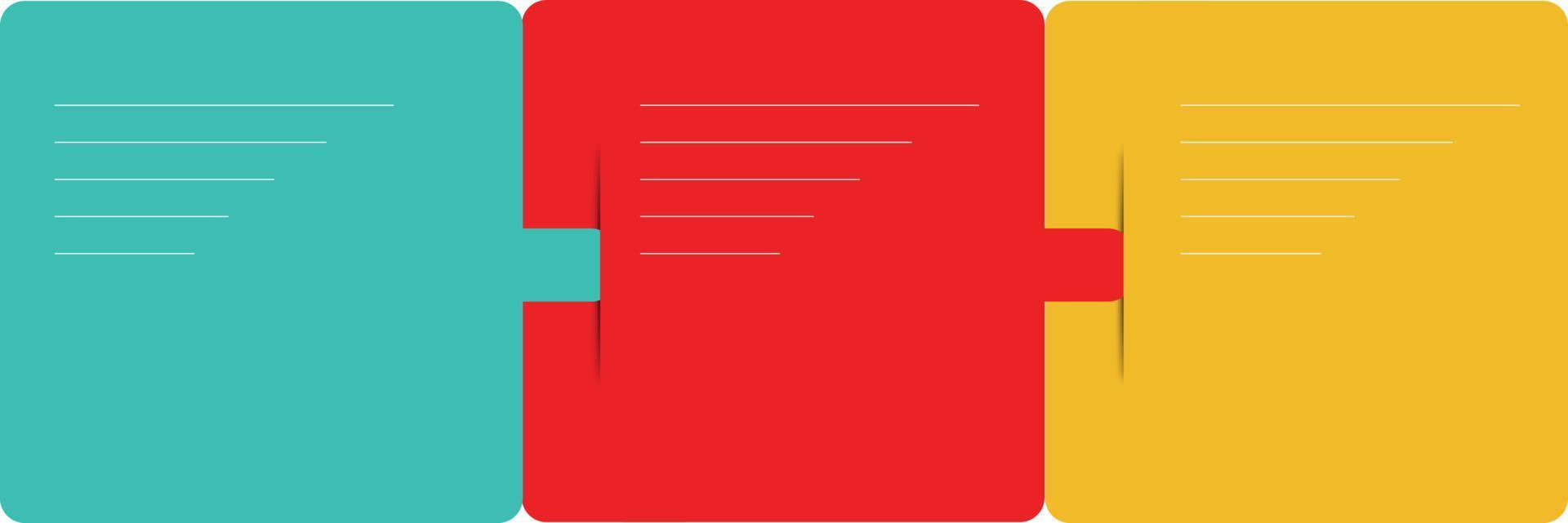 Infographics Shapes In Three Colors vector