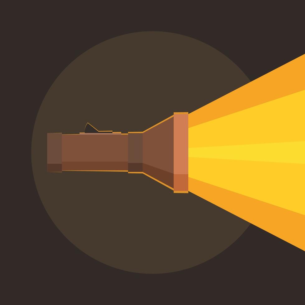 Vector Image Of A Glowing Flashlight