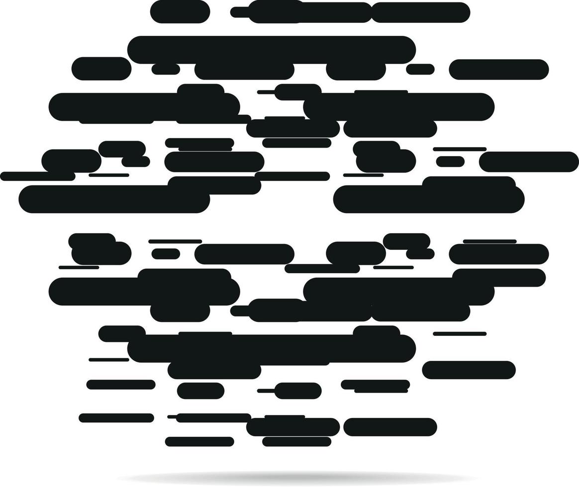 Vector Pattern Made With Random Black Lines And Stripes